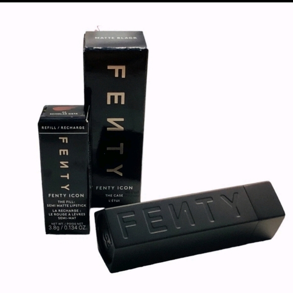 The Fenty Beauty Icon Semi-Matte Refillable Case And Lipstick Refill